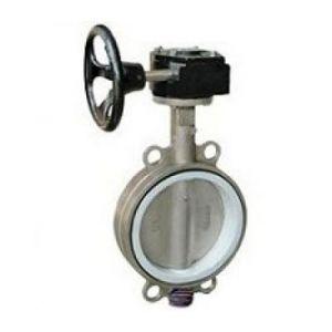 Van bướm PN16 inox tay quay ron cao su