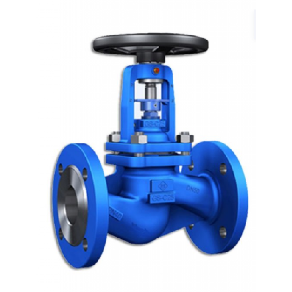 Van cầu gang BZE làm kín bằng Bellow, chuẩn DIN PN16